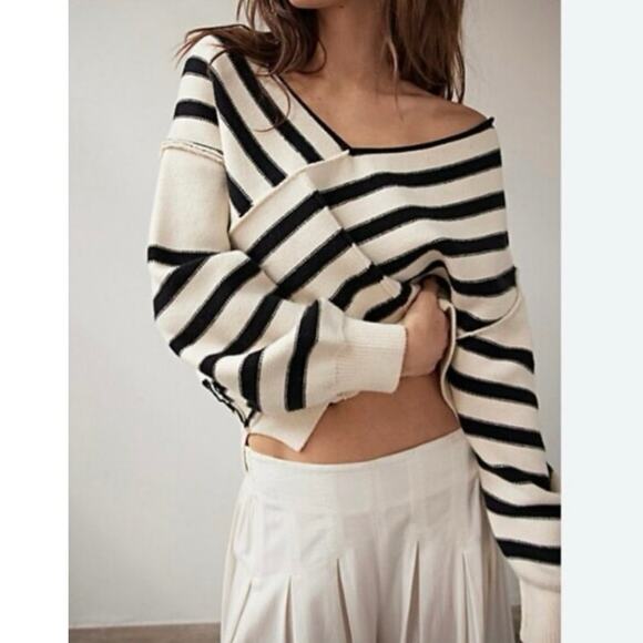 Free people Sweaters - Free People We The Free Crossroads striped Pullover sweater size xs